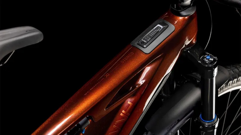 Cube Stereo Hybrid ONE77 HPC Race 800Wh Full Suspension Electric Mountain Bike in Liquidorange and Orange-1