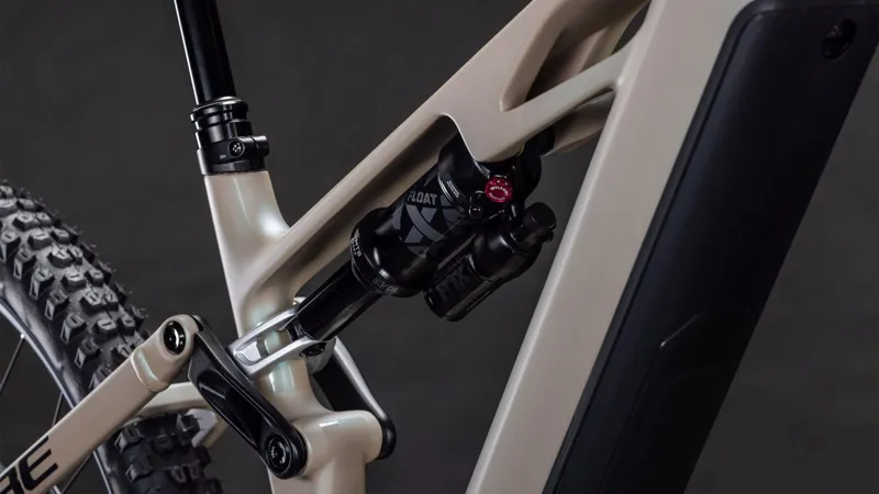 Cube Stereo Hybrid ONE77 HPC SLX 800Wh Electric Full Suspension Mountain Bike in Glintsand and Black-1