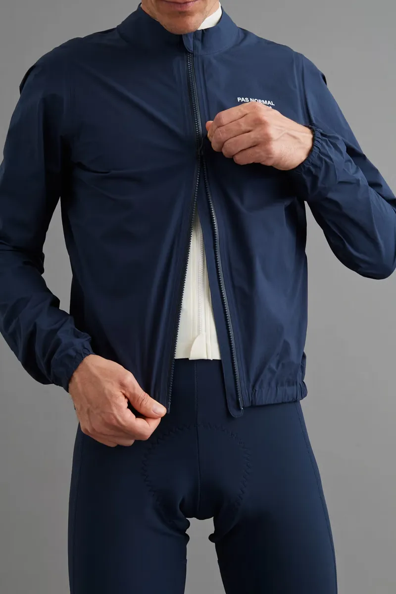 Pas Normal Studios Men's Mechanism Pertex Rain Jacket in Navy-2