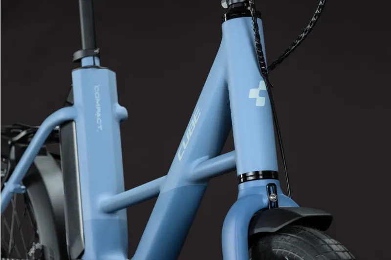 Cube Compact Hybrid 540Wh Electric Hybrid Bike in Thistleblue and Blue-1