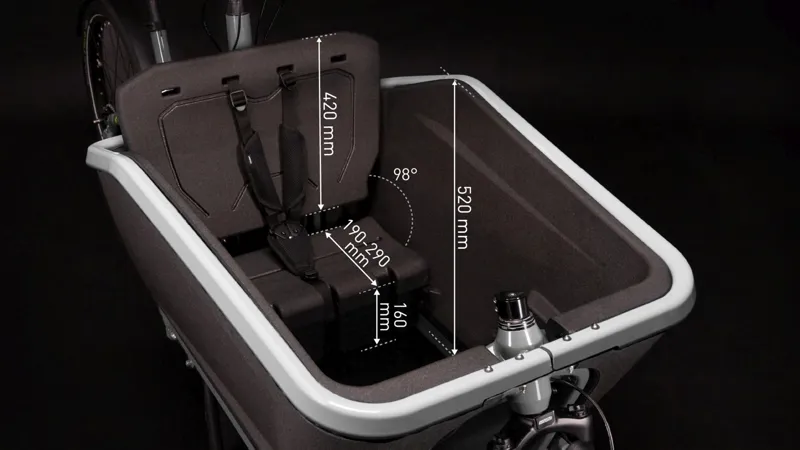 Cube Cargo Hybrid 500Wh Electric Cargo Bike in Flashgrey and Black-7