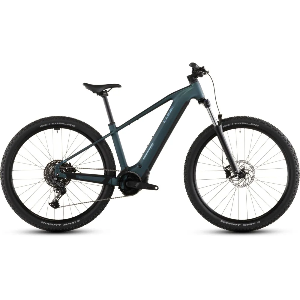 Team Cycles Cube Reaction Hybrid One 800Wh Electric Mountain Bike in Royalgreen and Prism | Interest FREE Finance & Online Refund Policy.