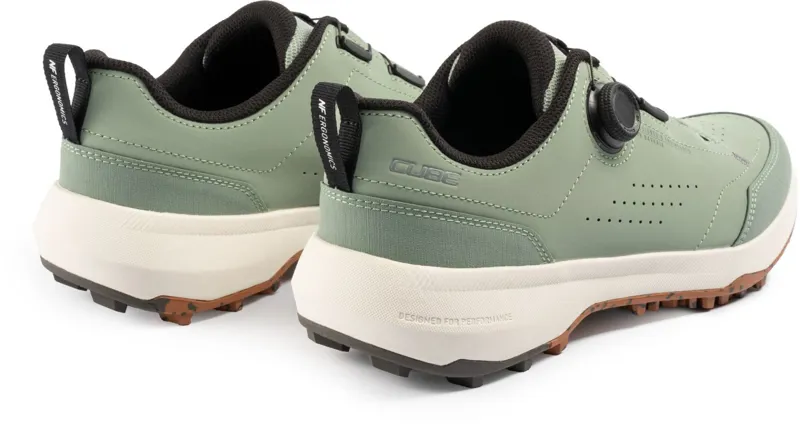 Cube OX Pro Mountain Bike Shoes in Green and Sand-2