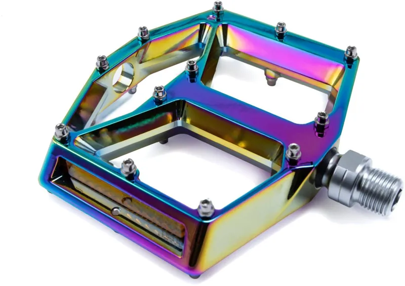 Acid A3-ZP R Flat Mountain Bike Pedals in Oil Slick-1
