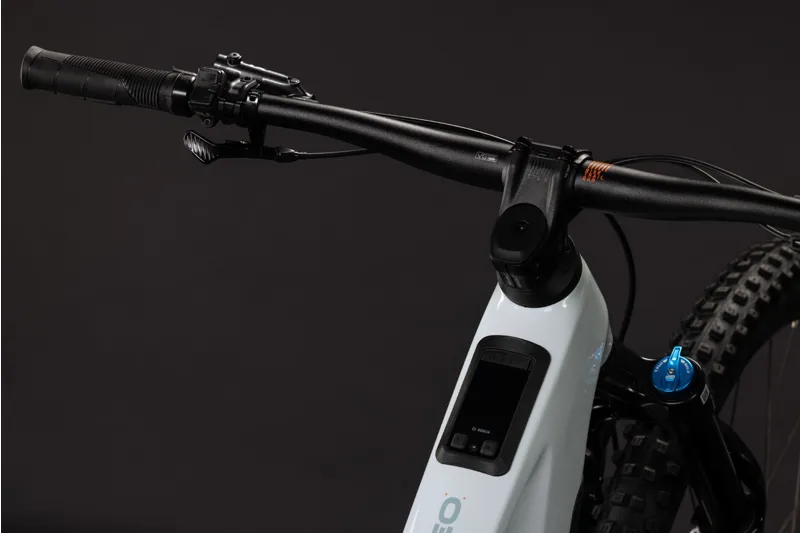 Cube Stereo Hybrid ONE77 HPC SLX 800Wh Electric Full Suspension Mountain Bike in Hintofmint and Orange-1