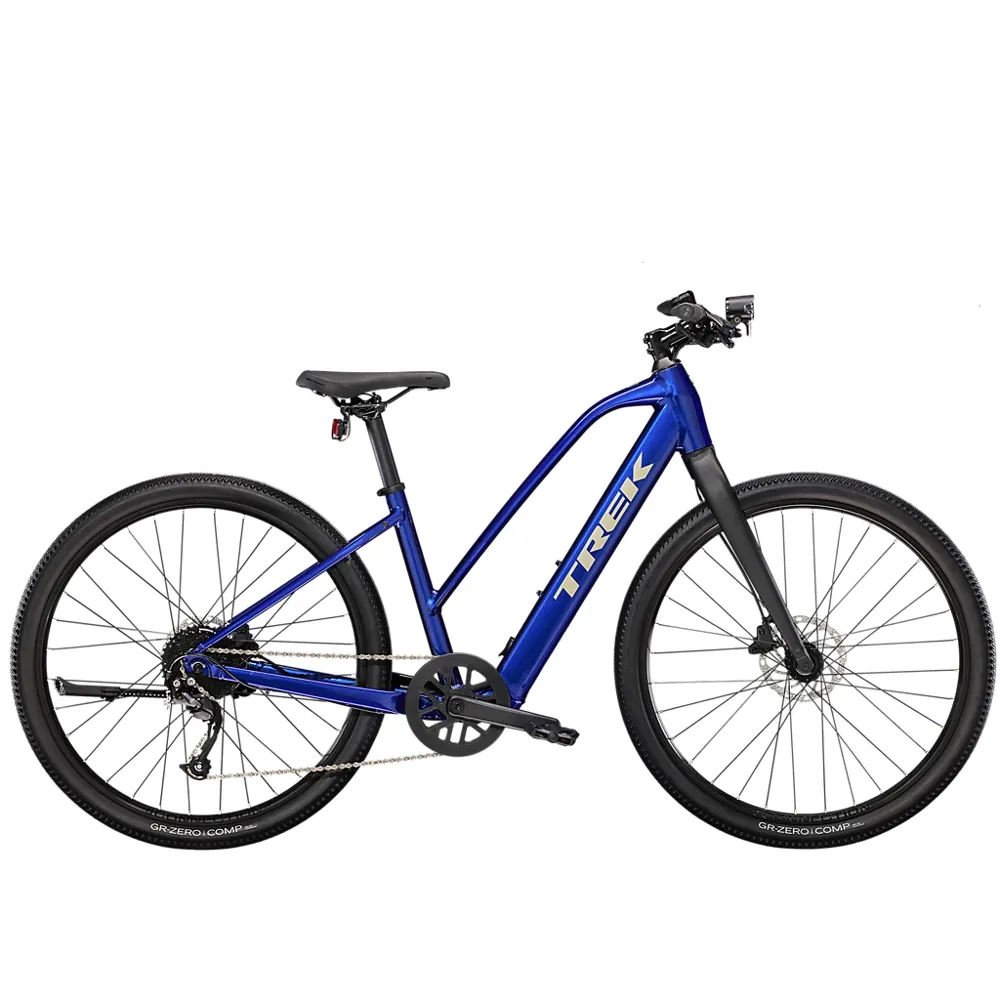 Team Cycles Trek TREK Dual Sport+ 2 Stagger 250Wh Electric Hybrid Bike in Hex Blue | Interest FREE Finance & Online Refund Policy.