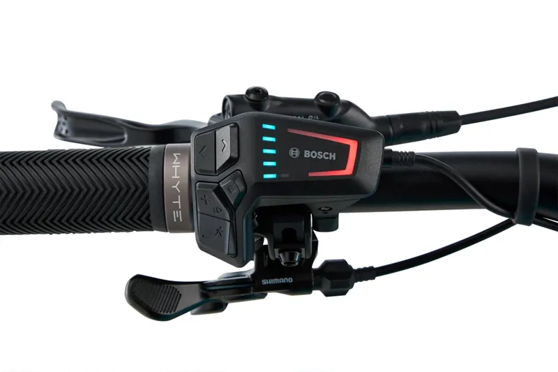 Whyte Bikes E-160 S MX Full Suspension Electric Mountain Bike in Turquoise with Black and White-6