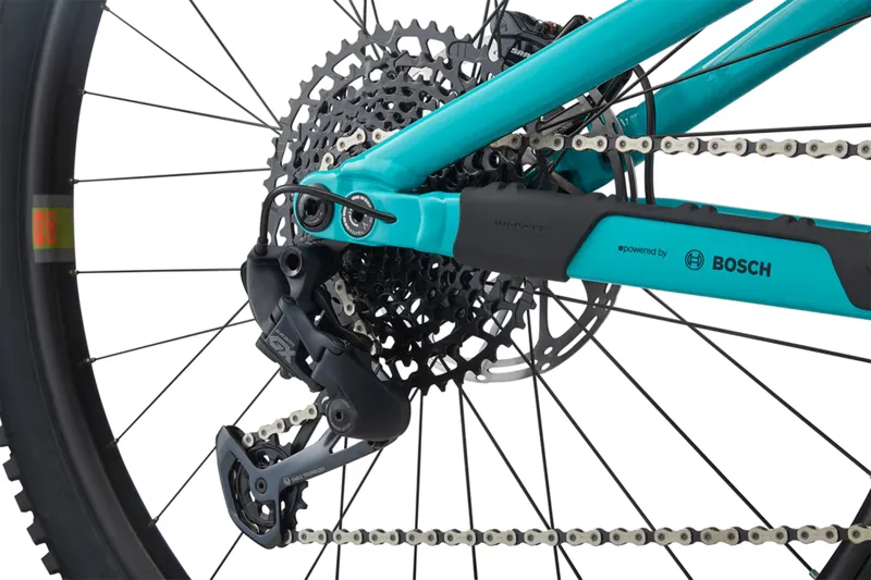 Whyte Bikes E-160 S Full Suspension Electric Mountain Bike in Turquoise with Black and White-5