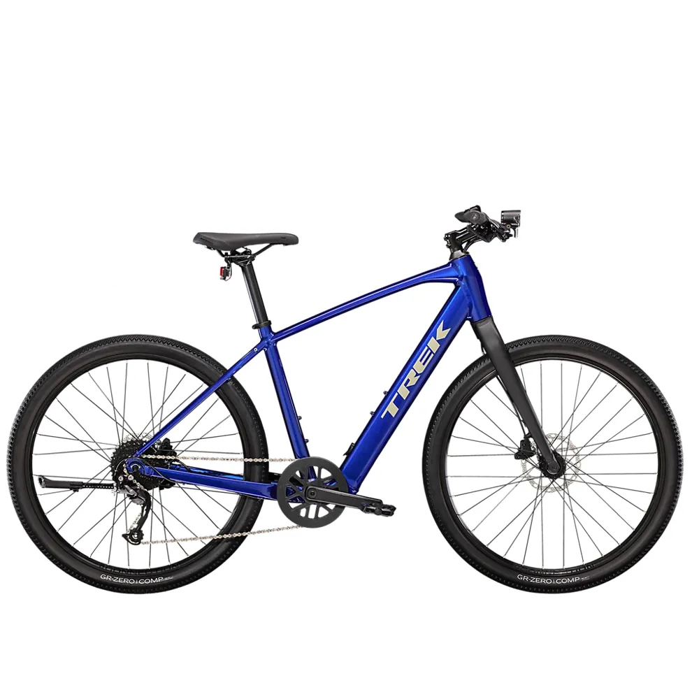 Team Cycles Trek TREK Dual Sport+ 2 250Wh Electric Hybrid Bike in Hex Blue | Interest FREE Finance & Online Refund Policy.