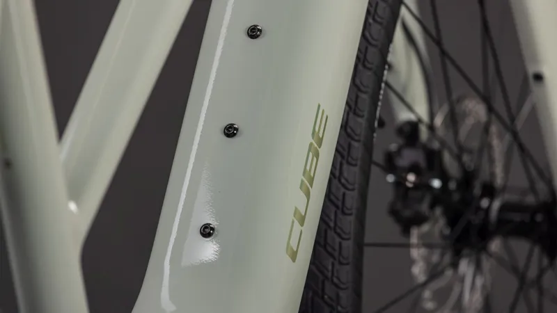 Cube Editor Hybrid SLX 400Wh Electric Hybrid Bike in Reedbeige and Chrome-3