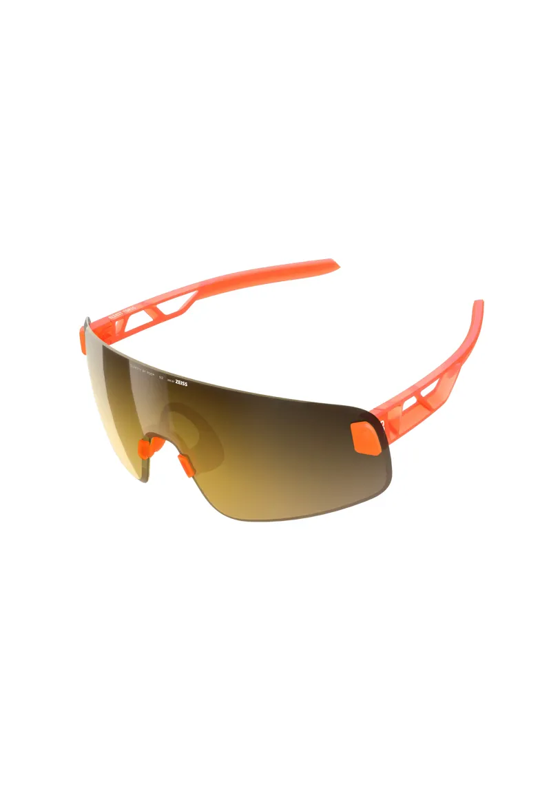 Elicit Toric Sunglasses in Fluorescent Orange Translucent with  Clarity Road Partly Sunny Gold Cat. 2