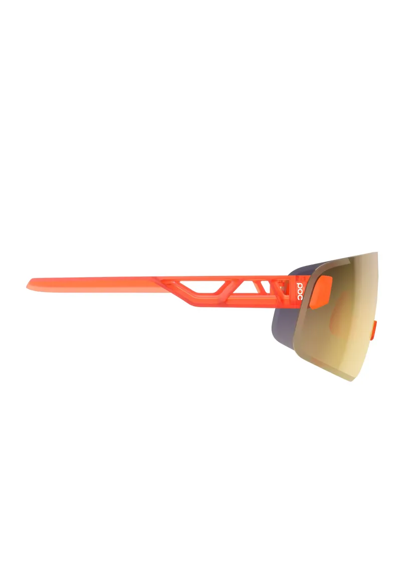 Elicit Toric Sunglasses in Fluorescent Orange Translucent with  Clarity Road Partly Sunny Gold Cat. 2-1