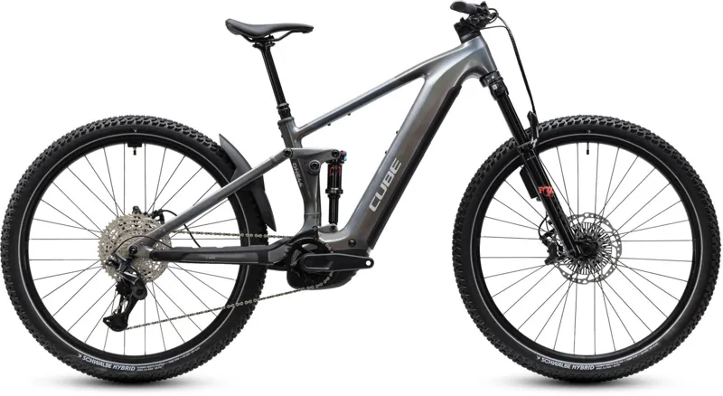 Cube Stereo Hybrid ONE44 SLX 800Wh Electric Full Suspension Mountain Bike in Prismasilver and Grey