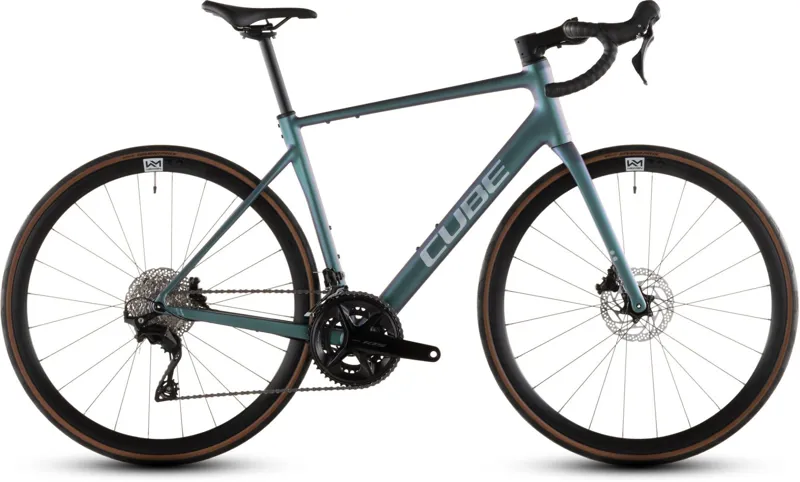 Cube Attain SLX Gravel Bike in Smaragdgrey and Prism