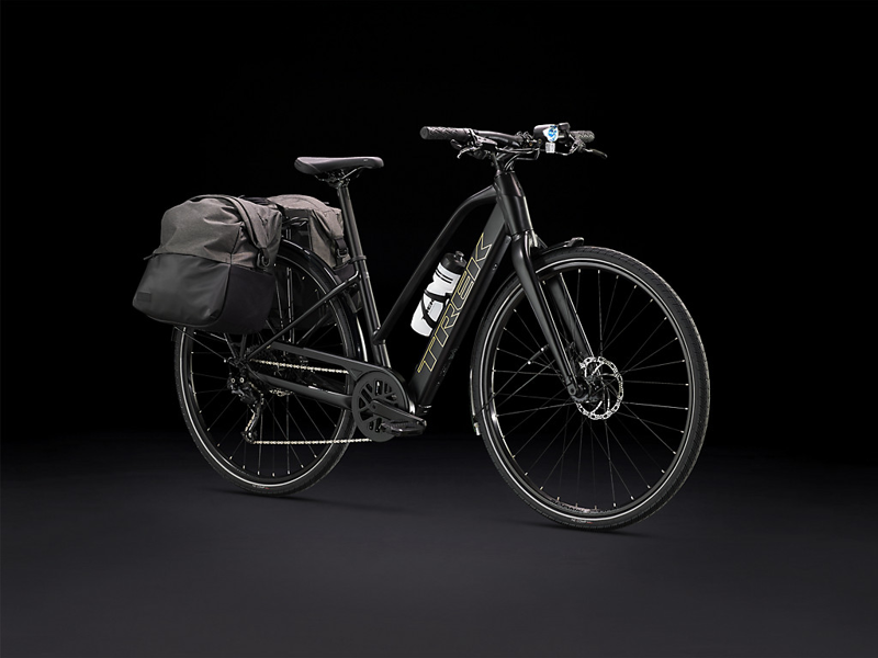 TREK Fx+ 2 Stagger 250Wh Electric Hybrid Bike in Satin Black and Trek Black-9