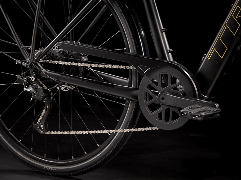 TREK Fx+ 2 250Wh Electric Hybrid Bike in Satin Black and Trek Black-9