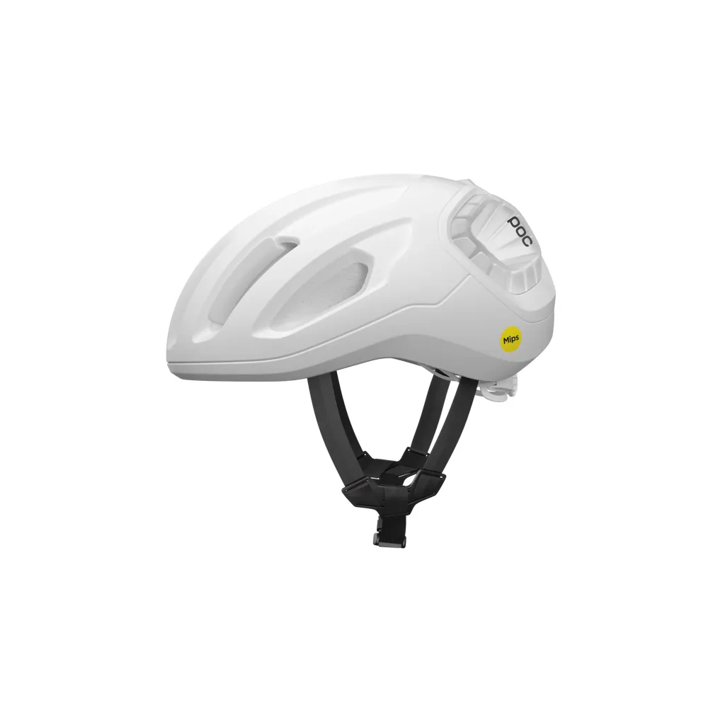 Poc Sports Unisex White Poc Amidal Mips Road Cycling Helmet In Hydrogen Matte