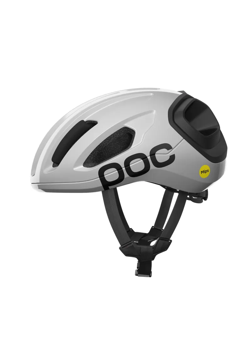 POC Amidal Cycling Helmet in Hydrogen White and Uranium Black Matte