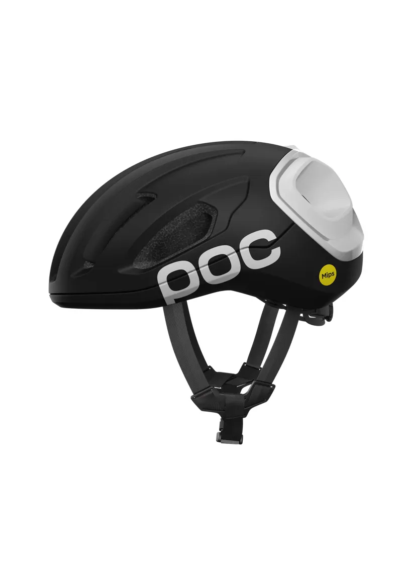 POC Amidal Cycling Helmet in Uranium Black Matte and Hydrogen White