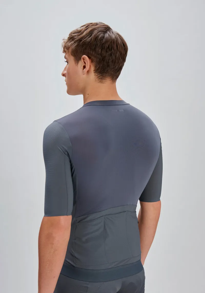 POC Men's Raceday Short Sleeve Cycling Jersey in Sylvanite Grey-2