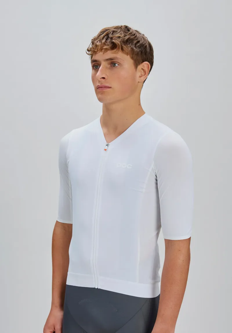 POC Men's Raceday Short Sleeve Cycling Jersey in Hydrogen White-2