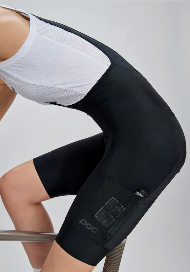 POC Women's Cadence Cargo Bib Shorts in Uranium Black-5