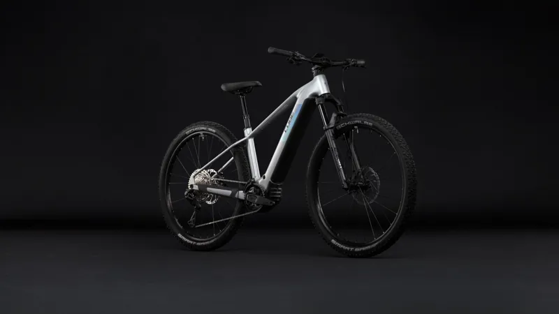 Cube Reaction Hybrid SLX 800Wh Electric Mountain Bike in Platinum and Reflex-7