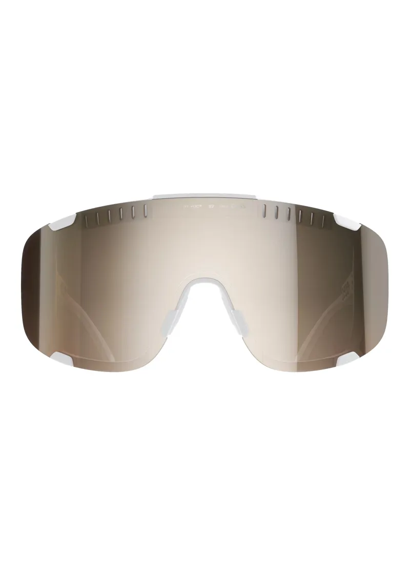 POC Devour+ Sunglasses in Hydrogen White with Clarity Trail and Partly Sunny Silver Cat. 2 Lenses-1