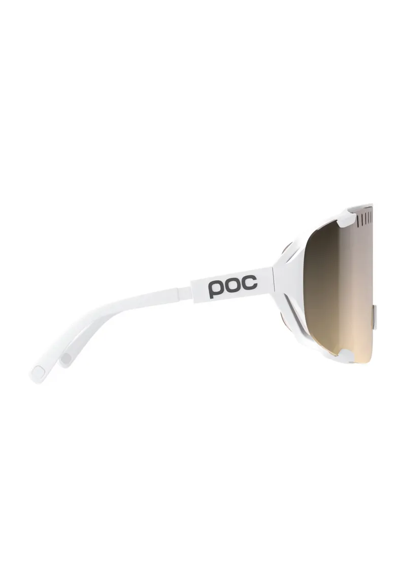 POC Devour+ Sunglasses in Hydrogen White with Clarity Trail and Partly Sunny Silver Cat. 2 Lenses-2