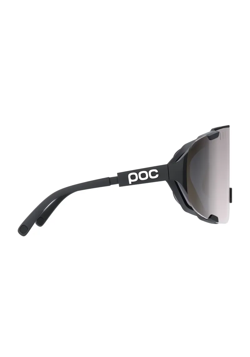 POC Devour+ Sunglasses in Uranium Black with Clarity Road and Sunny Silver Cat. 3 Lenses-2