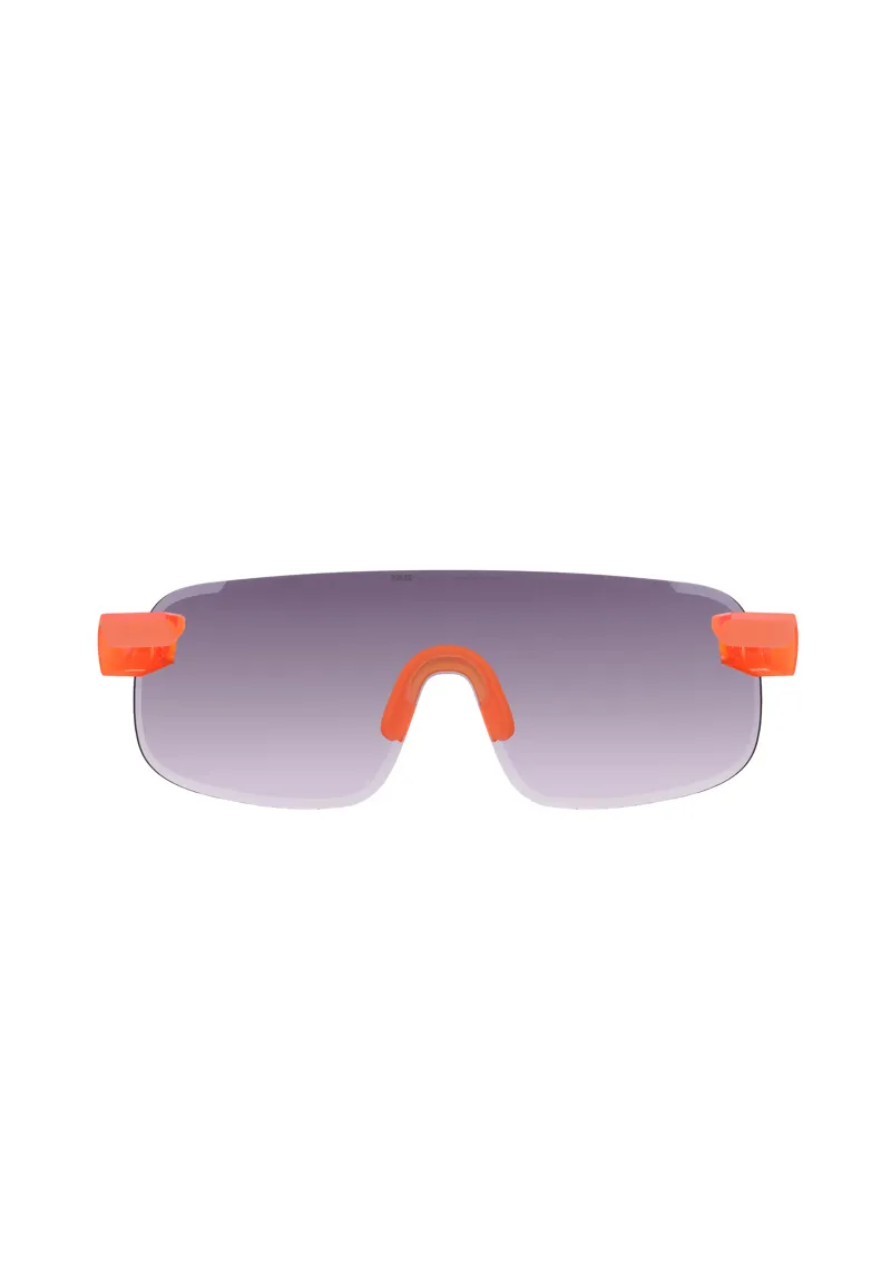 POC Elicit Sunglasses in Fluorescent Orange Translucent with Clarity Road and Partly Sunny Gold Cat. 2 Lenses-2