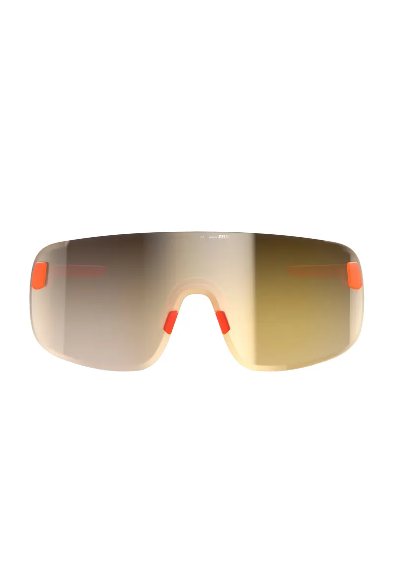 POC Elicit Sunglasses in Fluorescent Orange Translucent with Clarity Road and Partly Sunny Gold Cat. 2 Lenses-1