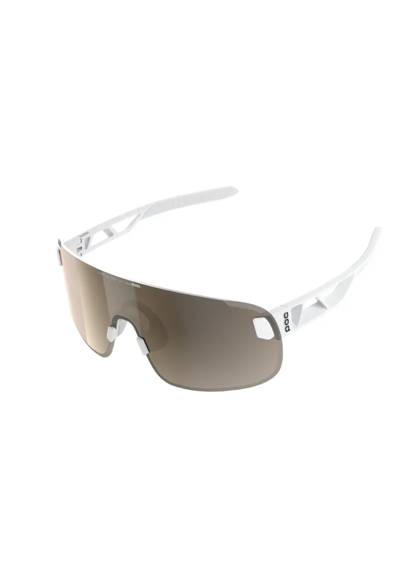 POC Elicit Sunglasses in Hydrogen White with Clarity Trail and Partly Sunny Silver Cat. 2 Lenses