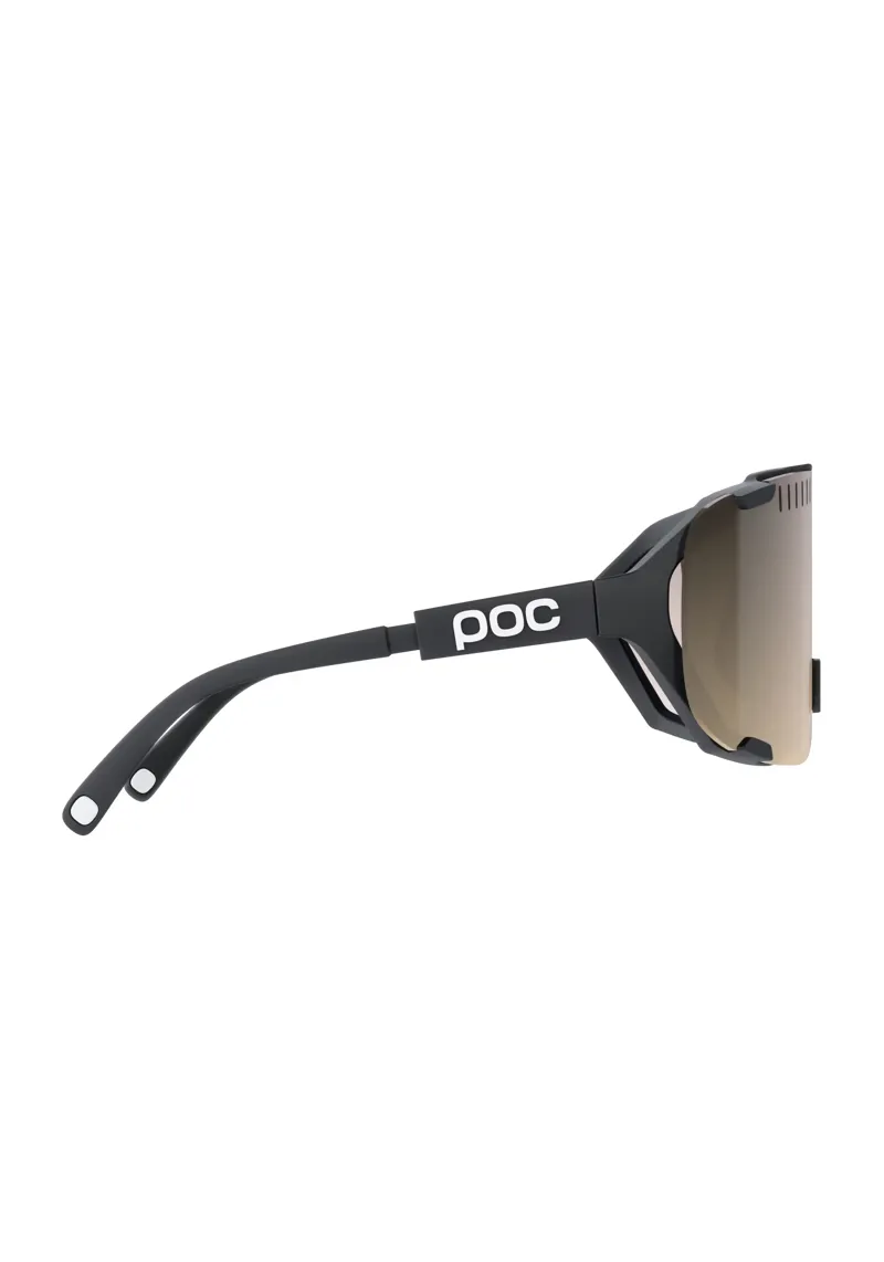 POC Devour Mid Sunglasses in Uranium Black with Clarity Trail and Partly Sunny Silver Cat. 2 Lenses-2