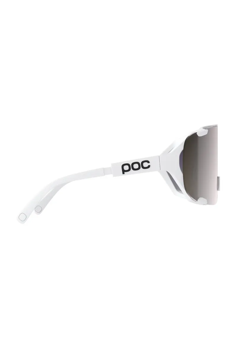 POC Devour Mid Sunglasses in Hydrogen White with Clarity Road and Sunny Silver Cat. 3 Lenses-2