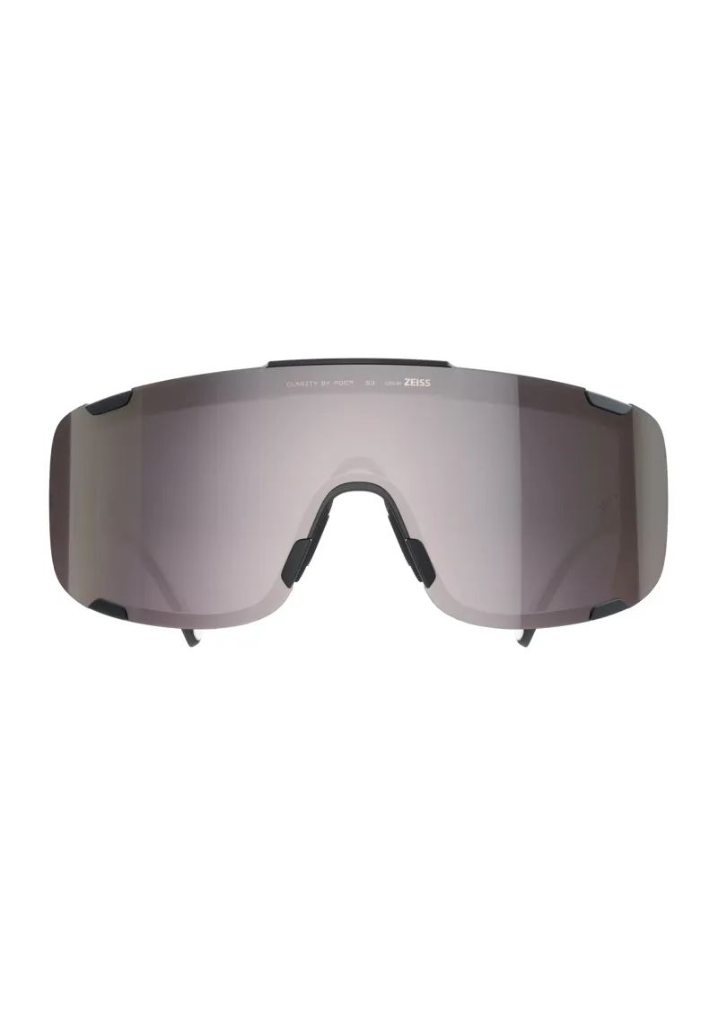 POC Devour Mid Sunglasses in Uranium Black with Clarity Road and Sunny Silver Cat. 3 Lenses-1