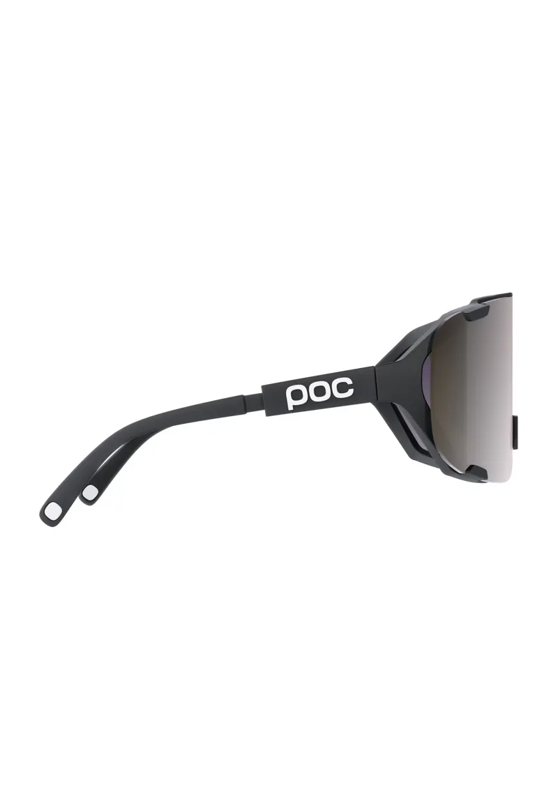 POC Devour Mid Sunglasses in Uranium Black with Clarity Road and Sunny Silver Cat. 3 Lenses-2