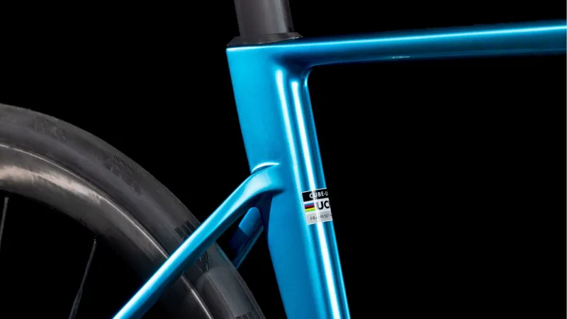 Cube Litening Air C:68X SLX Road Bike in Chromeblue and Carbon-4