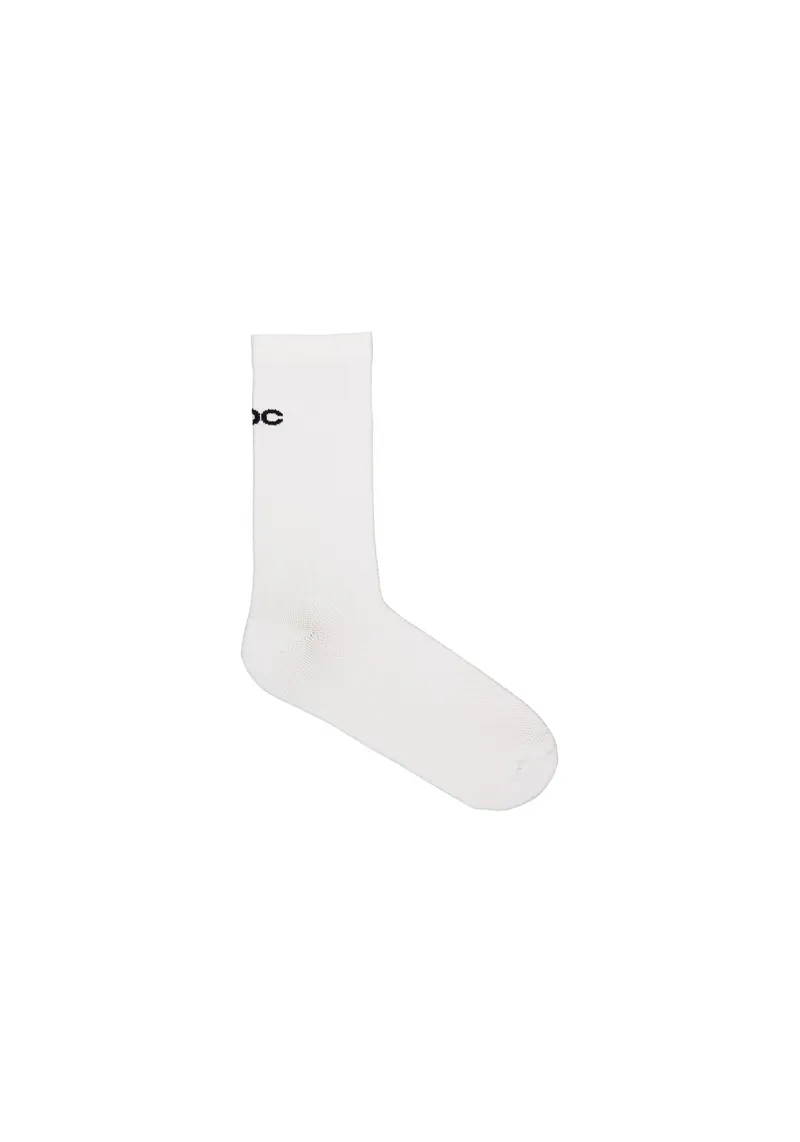 POC Cadence Road Cycling Long Socks in Hydrogen White-1
