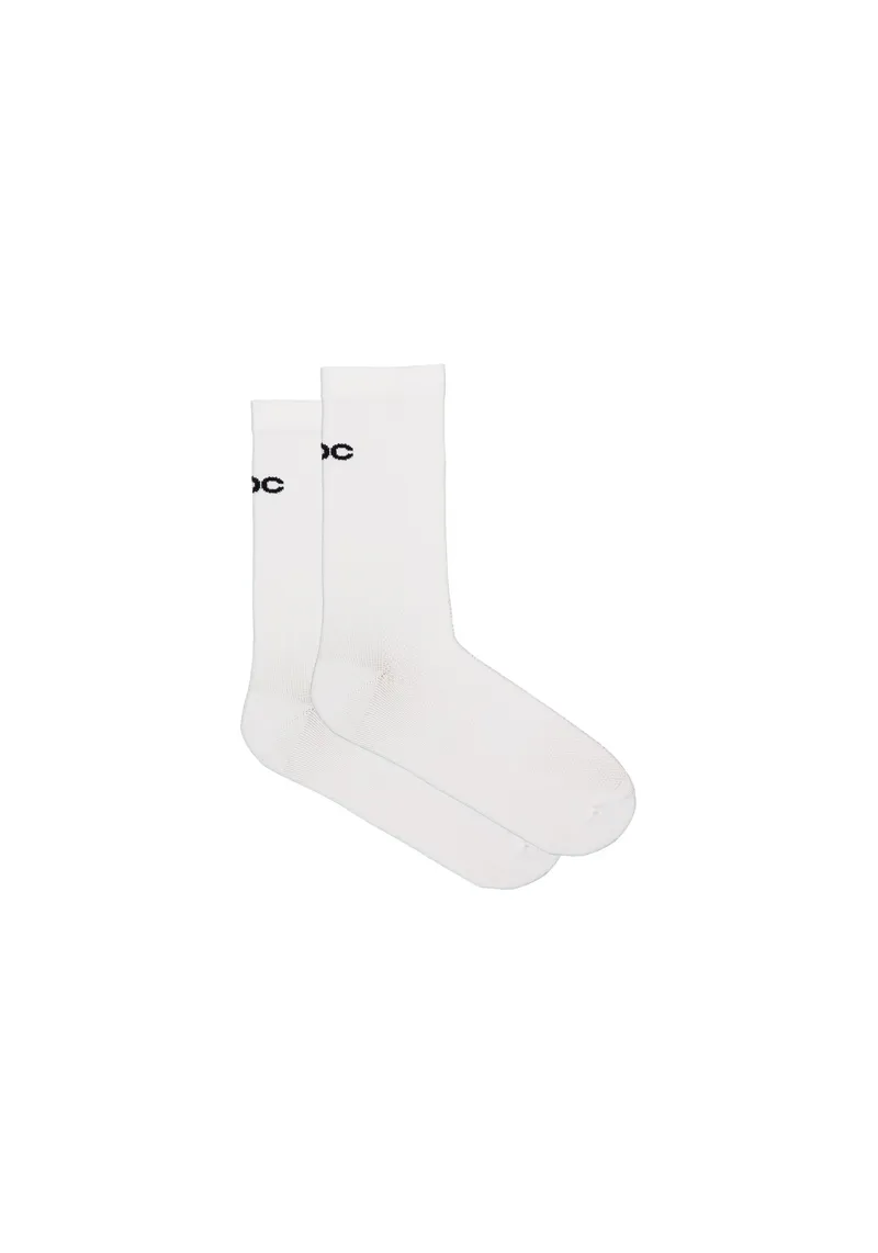 POC Cadence Long Road Cycling Socks in Hydrogen White-1