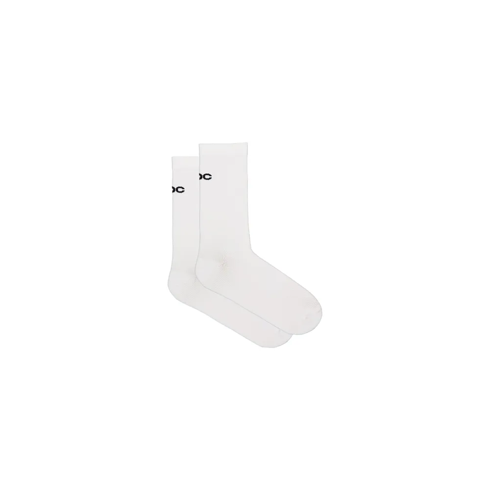 Poc Sports Unisex White Poc Cadence Road Cycling Long Socks In Hydrogen