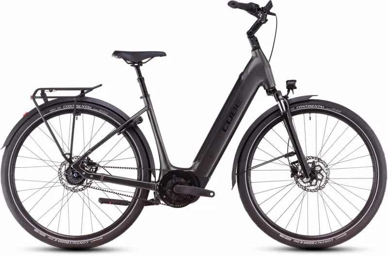 Cube Supreme Hybrid Deluxe One EE 625Wh Electric Hybrid Bike in Slateblack and Black