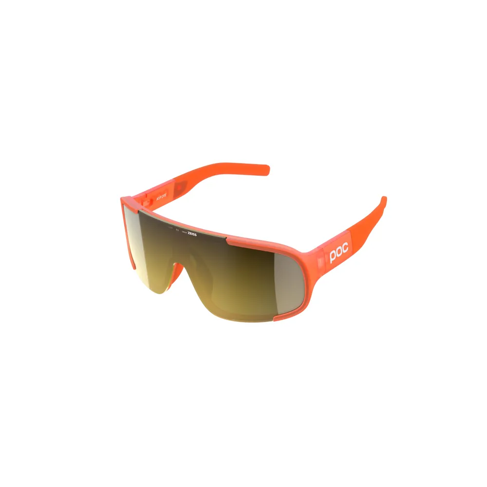 Poc Sports Unisex Orange Poc Aspire Bike Sunglasses In Fluorescent With Translucent Clarity Road Partly Sunny Gold Cat 2 Lens