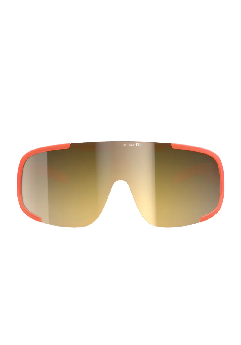 Aspire Bike Sunglasses in Fluorescent Orange with Translucent Clarity Road Partly Sunny Gold Cat 2 Lens-1