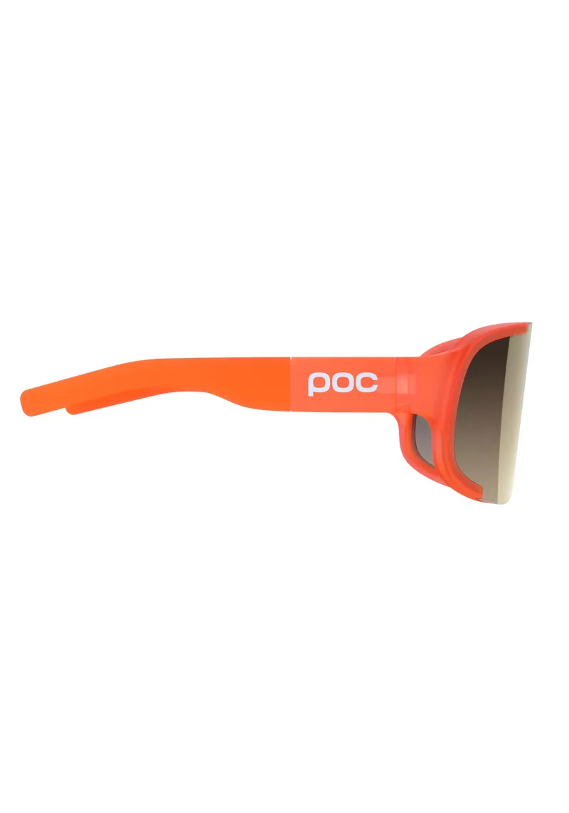 Aspire Bike Sunglasses in Fluorescent Orange with Translucent Clarity Road Partly Sunny Gold Cat 2 Lens-2