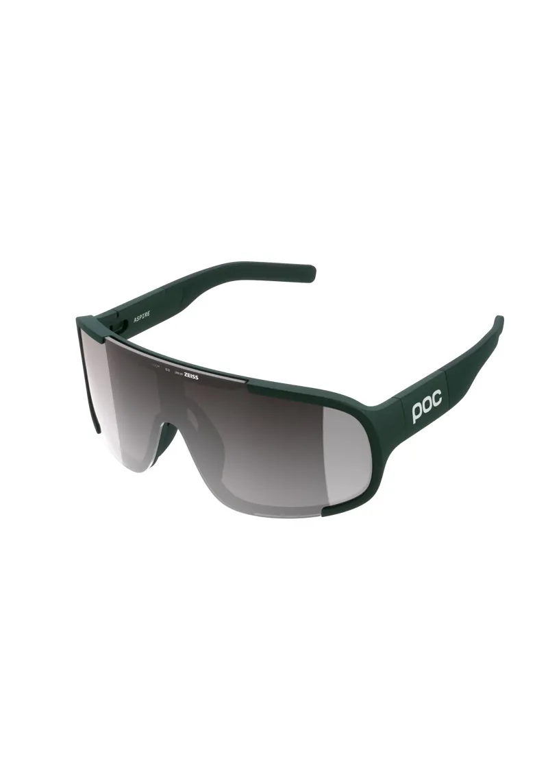 Aspire Bike Sunglasses in Pargasite Green with Clarity Road Sunny Silver Cat 3 Lens