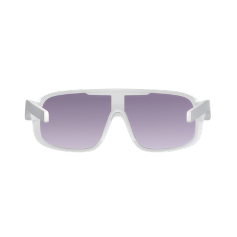 POC Aspire Cycling Glasses in Hydrogen White with Clarity Road and Sunny Silver Lens-3
