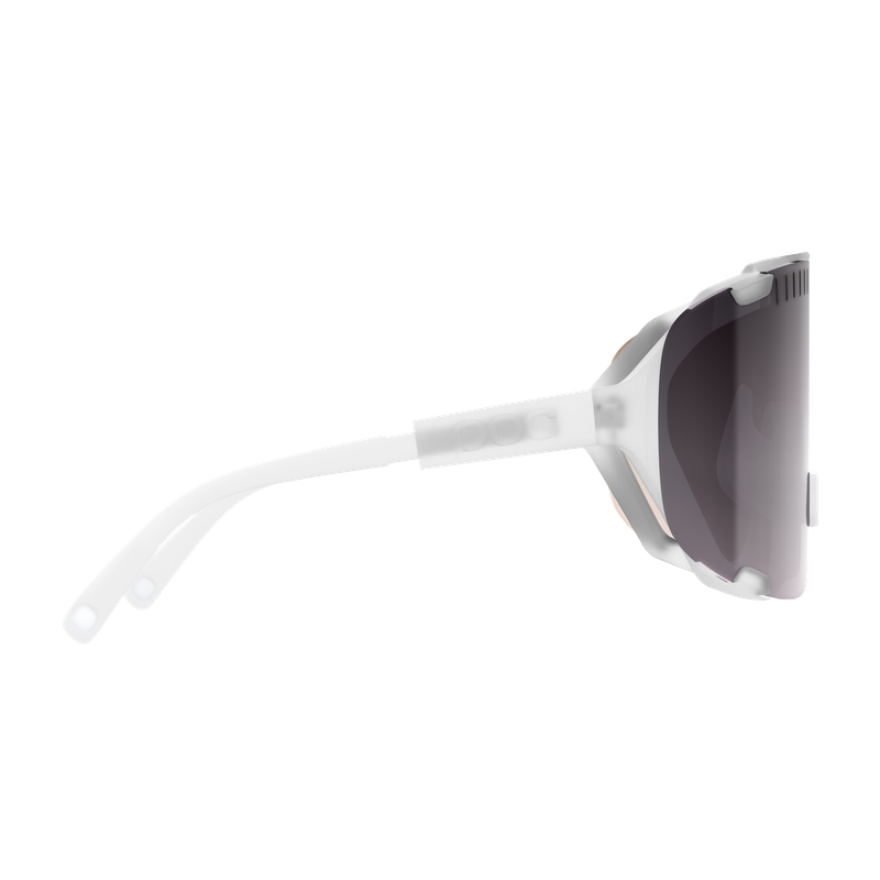 POC Devour Cycling Sunglasses in Transparant Clarity Trail and Partly Sunny Silver-1