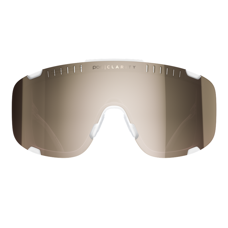 POC Devour Cycling Sunglasses in Transparant Clarity Trail and Partly Sunny Silver-2
