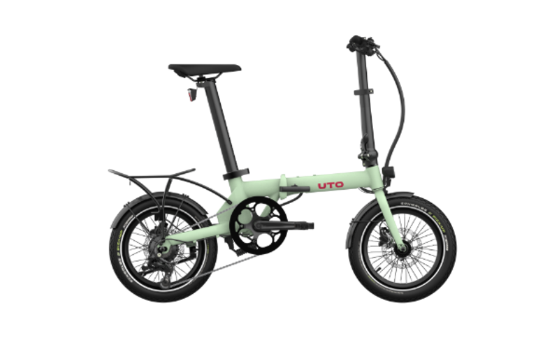 UTO Morning OG16 230Wh Electric Folding Bike in Sage Green